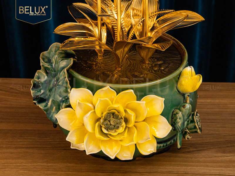 Chậu Lan Vàng Tụ Phúc mạ vàng 24k&nbsp;cao 50cm